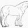 Funny Horse Drawing Outline