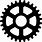 Gear PNG Black and White