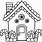 Gingerbread House Coloring Template