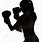 Girl Boxing Silhouette