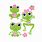 Girly Frog SVG