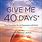 Give Me 40 Days Book