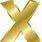 Gold Alphabet X