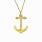 Gold Anchor Pendant Necklace