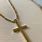 Gold Necklace with Cross for Men
