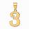 Gold Number Pendant