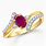 Gold Ring with Ruby Stone
