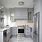 Gray Kitchen Cabinets with White Appliances