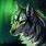 Green Anime Wolf