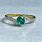 Green Emerald Ring 14K Gold
