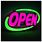 Green LED Open Sign