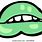 Green Lips Cartoon