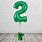 Green Number 2 Balloon