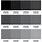 Grey Pantone Color Chart