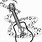 Guitar with Music Notes Clip Art