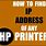 HP Printer IP Address
