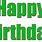 Happy Birthday Green Clip Art