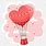 Heart Hot Air Balloon Art