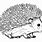 Hedgehog Line Drawing