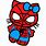 Hello Kitty Spider-Man Outline