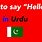 Hello in Urdu