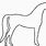 Horse Outline Coloring Page