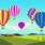 Hot Air Balloon Scene Clip Art