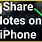 How to Share a Note On iPhone