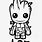 I AM Groot Black and White