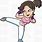 Kickboxing Girl Cartoon