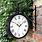 Large Double Sided Outdoor Clock