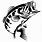 Largemouth Bass Clip Art Black and White