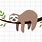 Lazy Sloth Clip Art