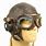 Leather Aviator Helmet and Goggles