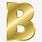 Letter B in Gold