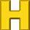 Letter H in Yellow