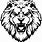 Lion SVG Black and White