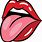 Lips with Tongue Out Clip Art