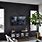 Living Room TV Wall Black