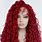 Long Curly Red Wig