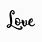 Love Cursive Stencil