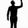 Man Pointing Up Silhouette