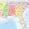 Map Southeast USA States