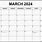 March 24 Calendar