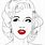 Marilyn Monroe Line Art