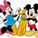 Mickey Mouse Minnie Pluto
