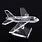 Miniature Crystal Seven Forty-Seven Airplane Ornament