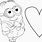 Minion Valentine's Coloring Pages