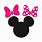 Minnie Mouse Head with Bow SVG