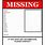 Missing Poster Template Blank